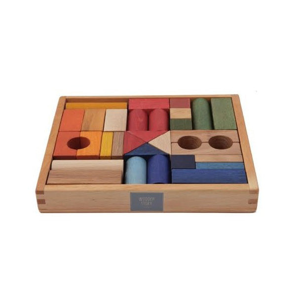 Wooden Story Rainbow Blocks – 30 pcs Discount