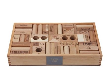 Wooden Story Peace And Love Blocks - 108 pcs Online