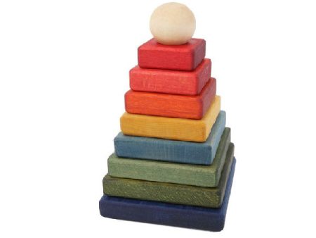 Wooden Story Pyramid Stacker – Rainbow Discount