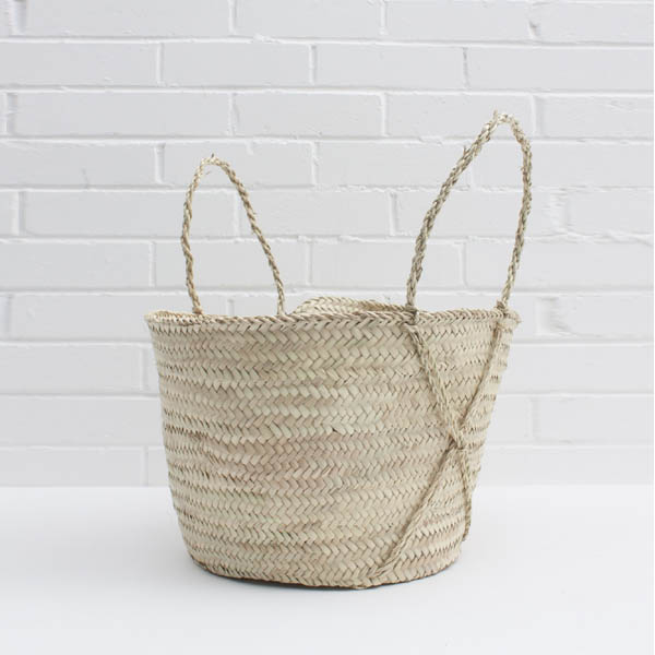 Bohemia Design Handmade Palm Leaf Cross Basket Sale