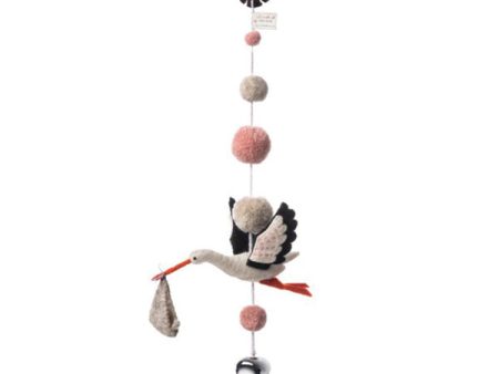 Sew Heart Felt Decorative Pom Pom Mobile - Eli Stork For Sale