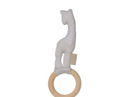 Cam Cam Copenhagen Giraffe Rattle - Classic Grey For Discount