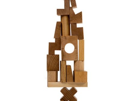 Wooden Story Stacking Tower - Natural Hot on Sale