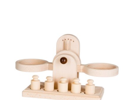 Classic Wooden Balance Scale - Natural For Sale