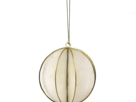 Ball Shaped Christmas Ornament - Brass Cheap