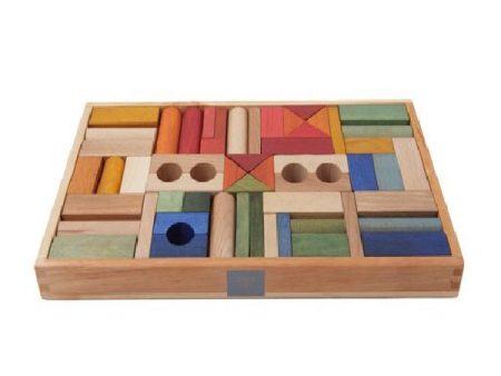 Wooden Story Rainbow Blocks - 54 pcs Online now