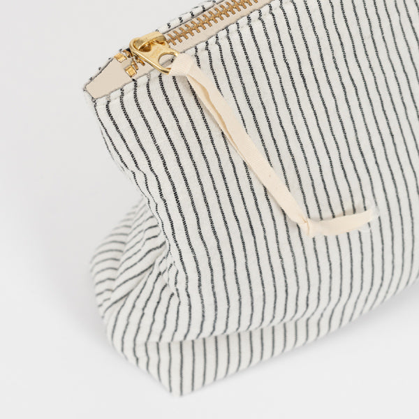 Studio Feder Pouch – Black Pin Stripe Fashion