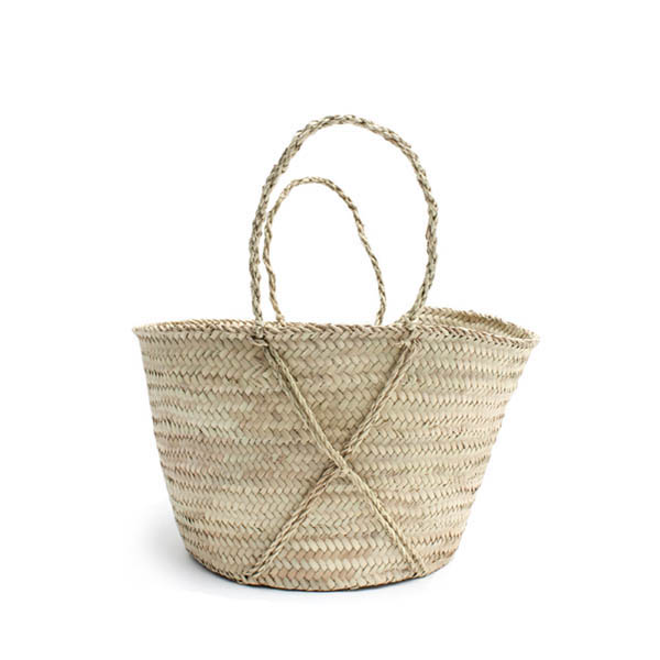 Bohemia Design Handmade Palm Leaf Cross Basket Sale