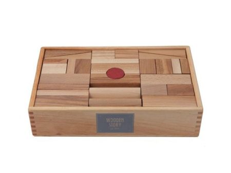 Wooden Story Natural Blocks XL – 63 pcs For Sale