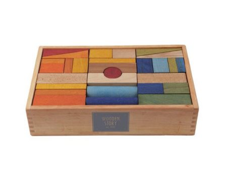 Wooden Story Rainbow Blocks XL - 63 pcs Online Hot Sale