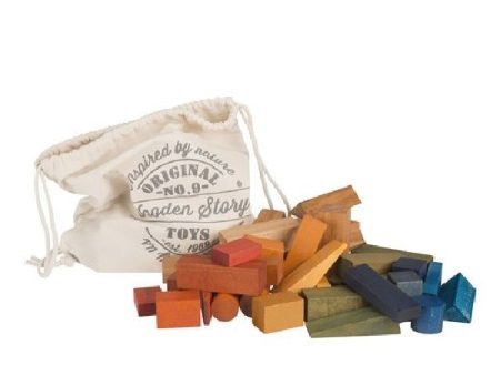 Wooden Story Rainbow Blocks XL – 50 pcs Supply