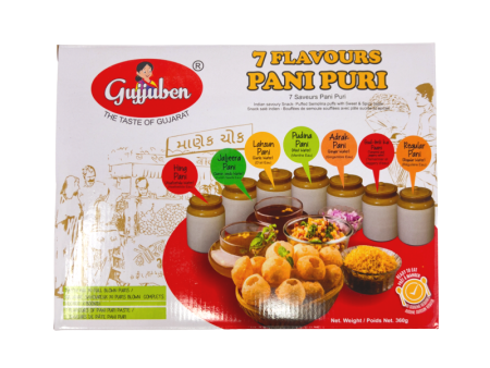 Gujjuben Pani Puri (7 flavours) 360g Online Hot Sale